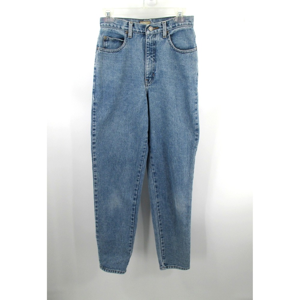VTG 90s NY Line High Rise Tapered Mom Jeans Blue Denim OWAZ4924 Womens 8